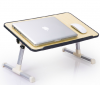 Πτυσσόμενο Τραπεζάκι Laptop Ergonomic Laptop Desk με Ανθεκτικό Μεταλλικό Μαύρο Σκελετό & Ανεμιστήρα (OEM)